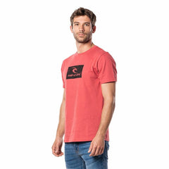 Herren Kurzarm-T-Shirt Rip Curl Hallmark Rot