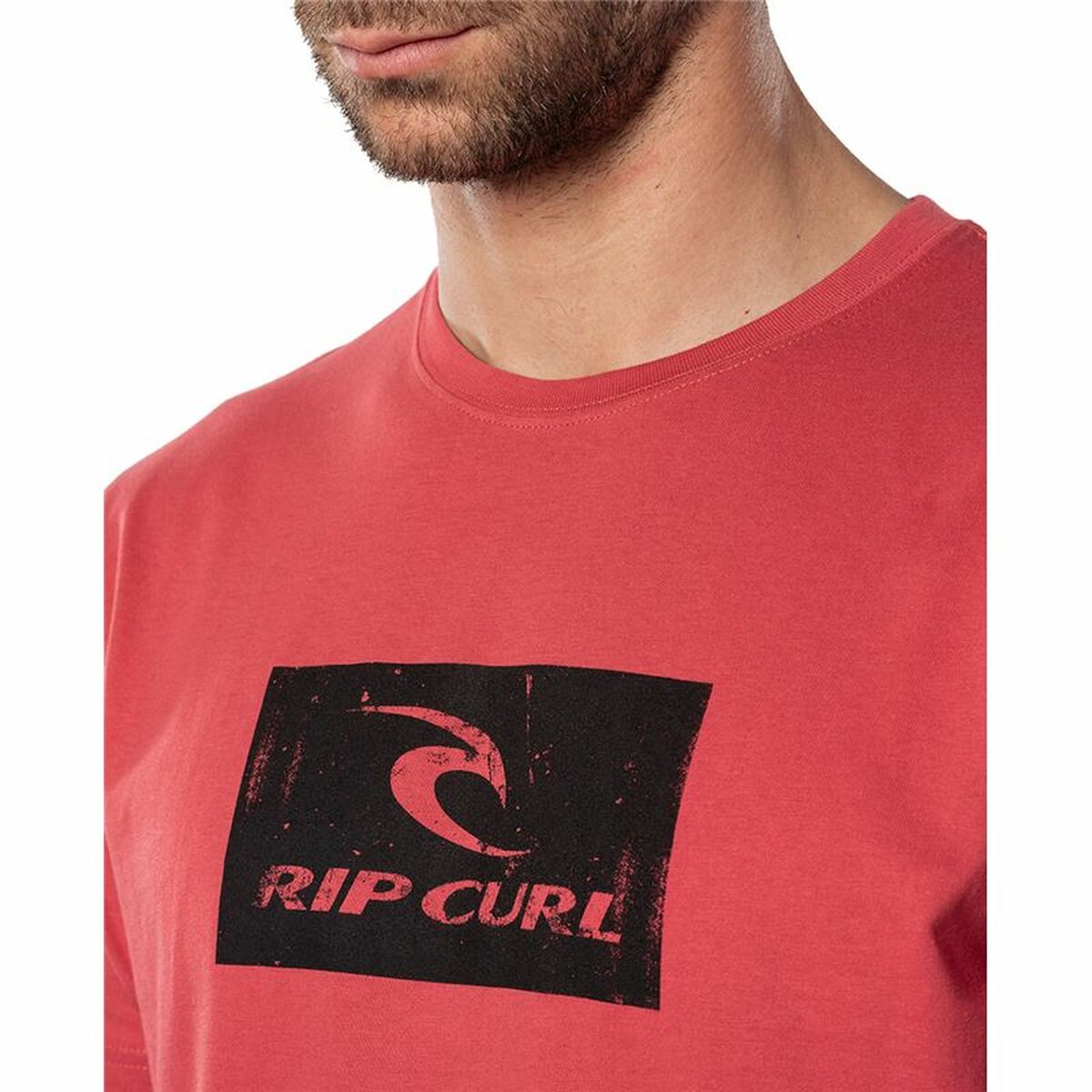 Herren Kurzarm-T-Shirt Rip Curl Hallmark Rot