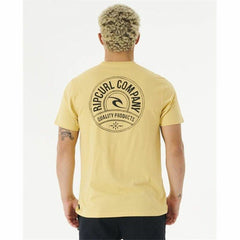 Camiseta Rip Curl Stapler Amarillo Hombre
