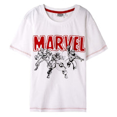 T shirt à manches courtes Enfant Marvel Blanc