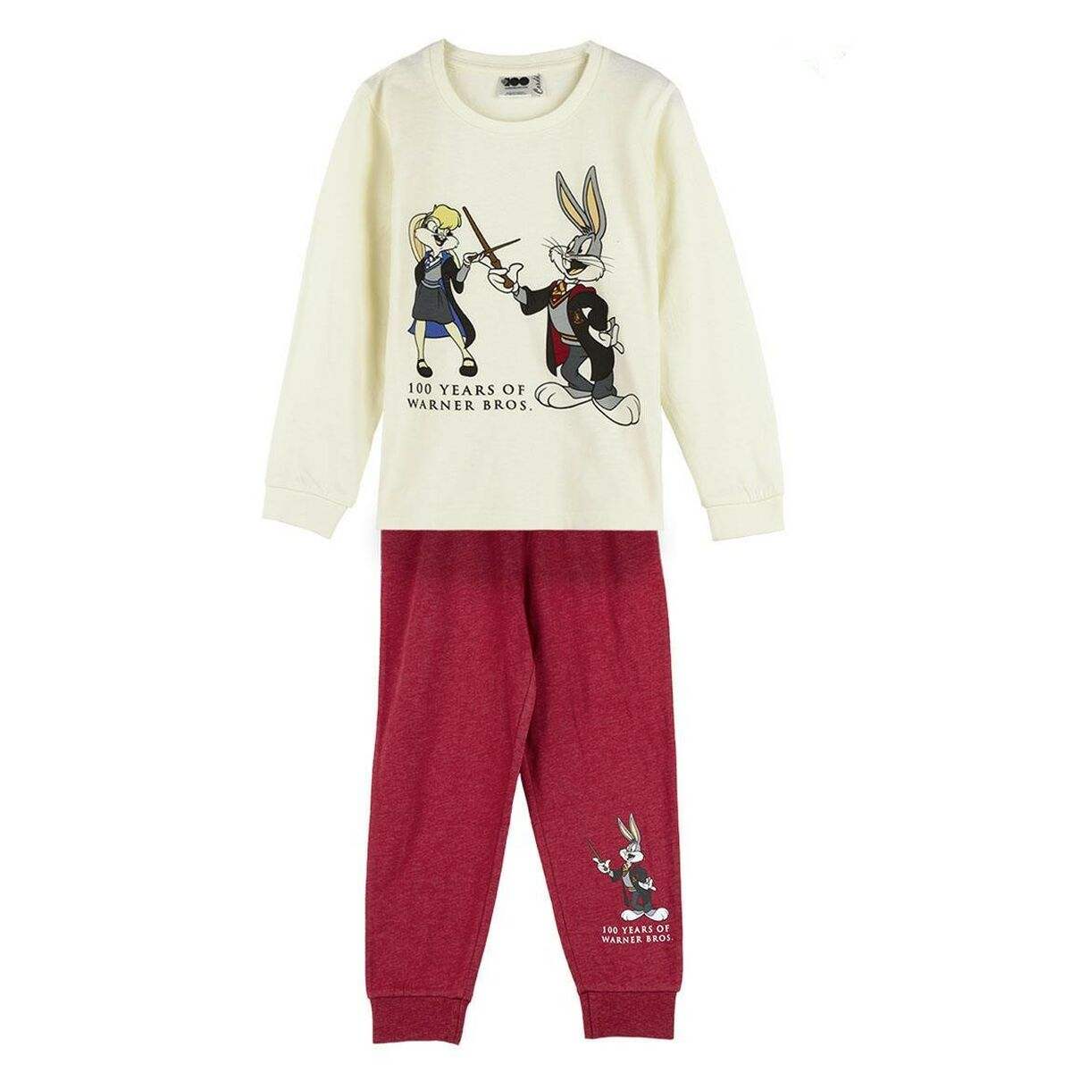 Schlafanzug Für Kinder Warner Bros Rot Beige