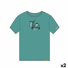 T-shirt à manches courtes unisex Cállate la Boca Turquoise Side-car M (2 Unités) - Cállate la Boca - Jardin D'Eyden - jardindeyden.fr