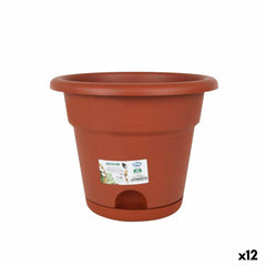 Pot avec sous-pot Dem Greentime Marron 25 x 25 x 20 cm (12 Unités) - Dem - Jardin D'Eyden - jardindeyden.fr