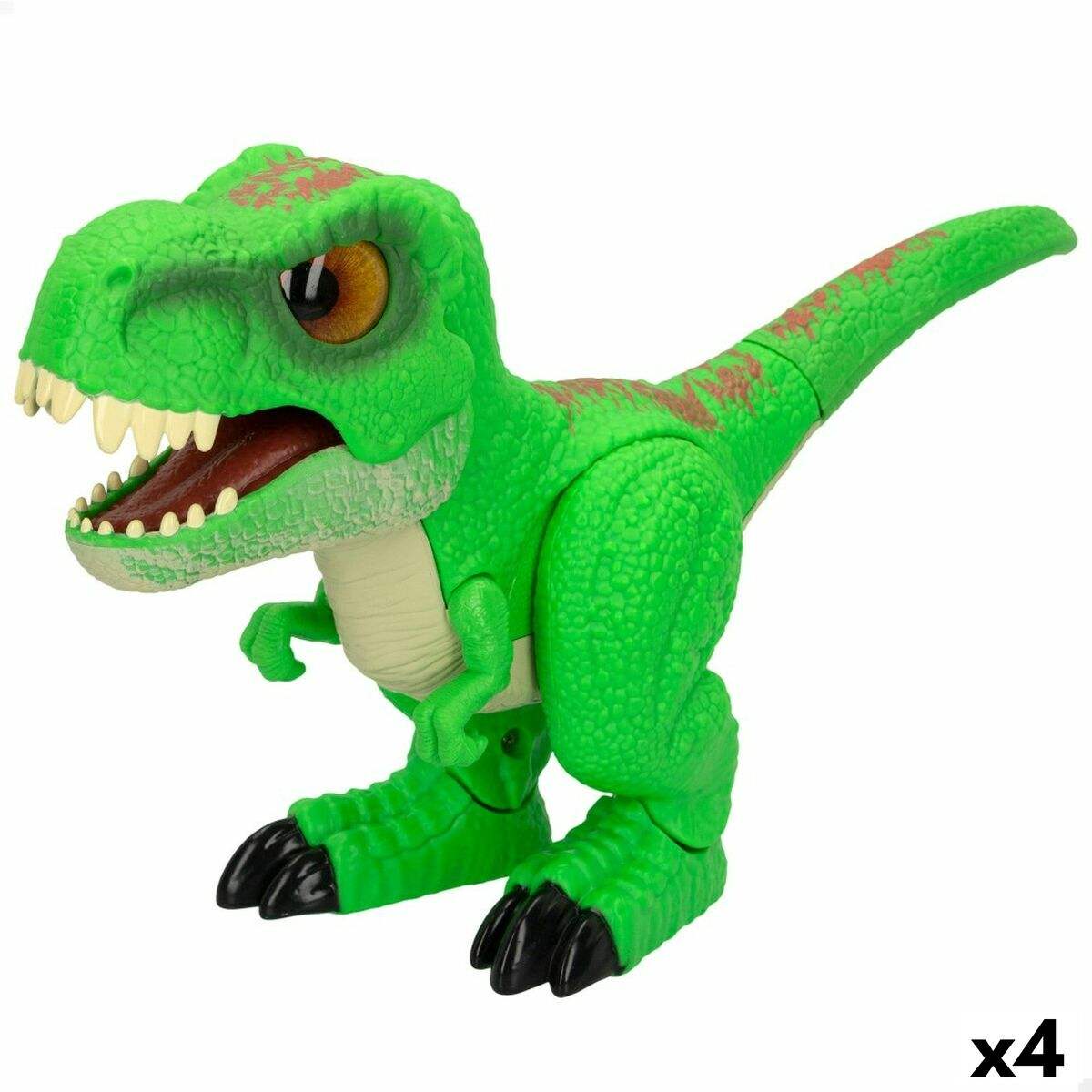 Figura Funville T-Rex 30,5 x 19 x 8 cm Plástico (4 Unidades)