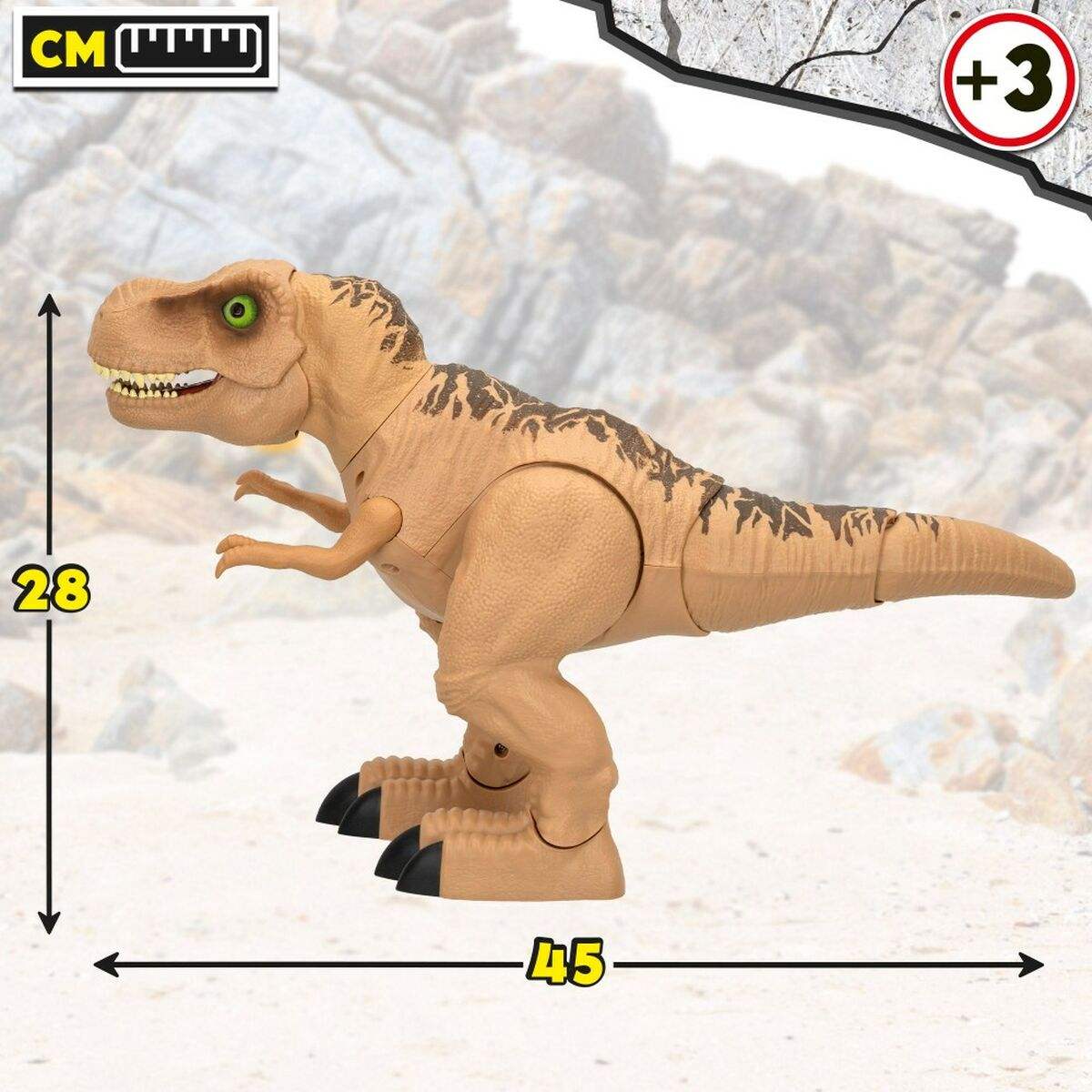 Figura Funville T-Rex 45 x 28 x 15 cm Plástico (2 Unidades)
