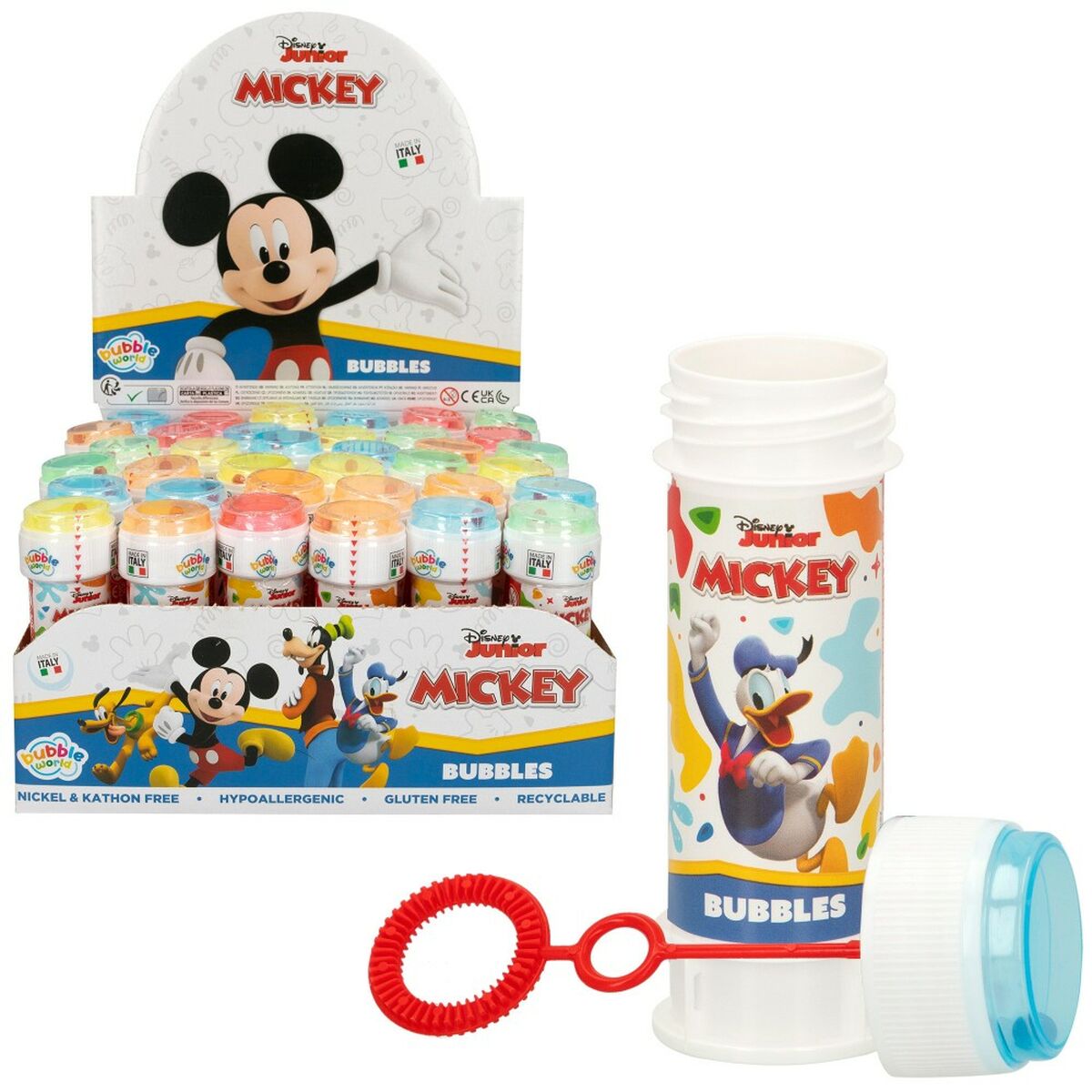 Pompe à bulle Mickey Mouse 60 ml 3,8 x 11,5 x 3,8 cm (216 Unités)