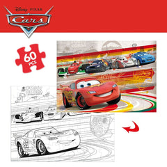 Kinderpuzzle Cars Beidseitig 60 Stücke 50 x 35 cm (12 Stück)