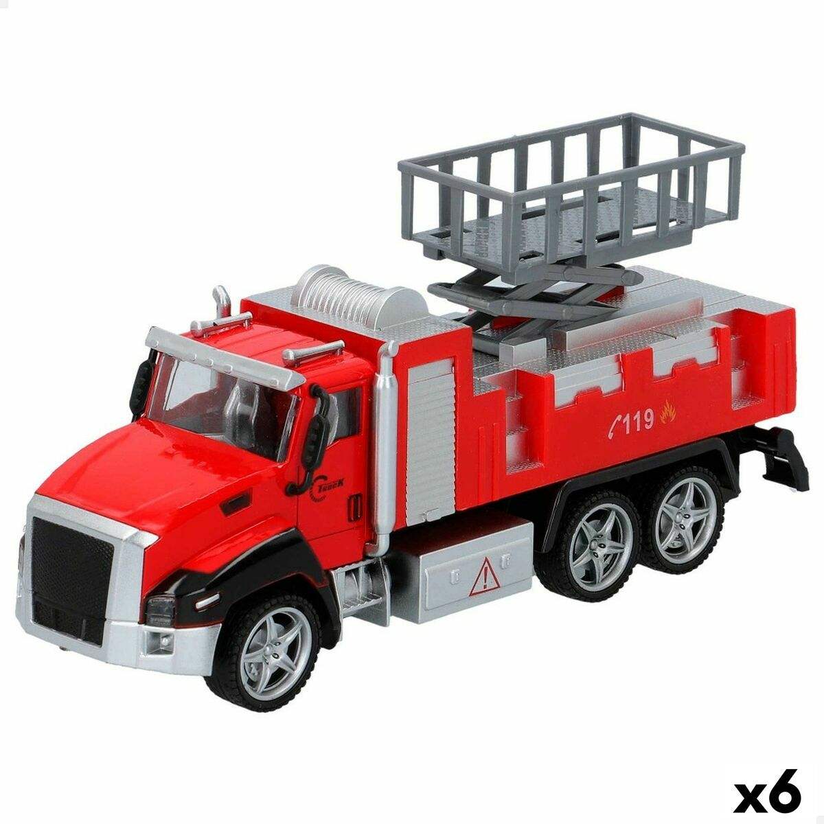 Camion de Pompiers Speed & Go 21 x 9,5 x 5,5 cm (6 Unités) - Speed & Go - Jardin D'Eyden - jardindeyden.fr