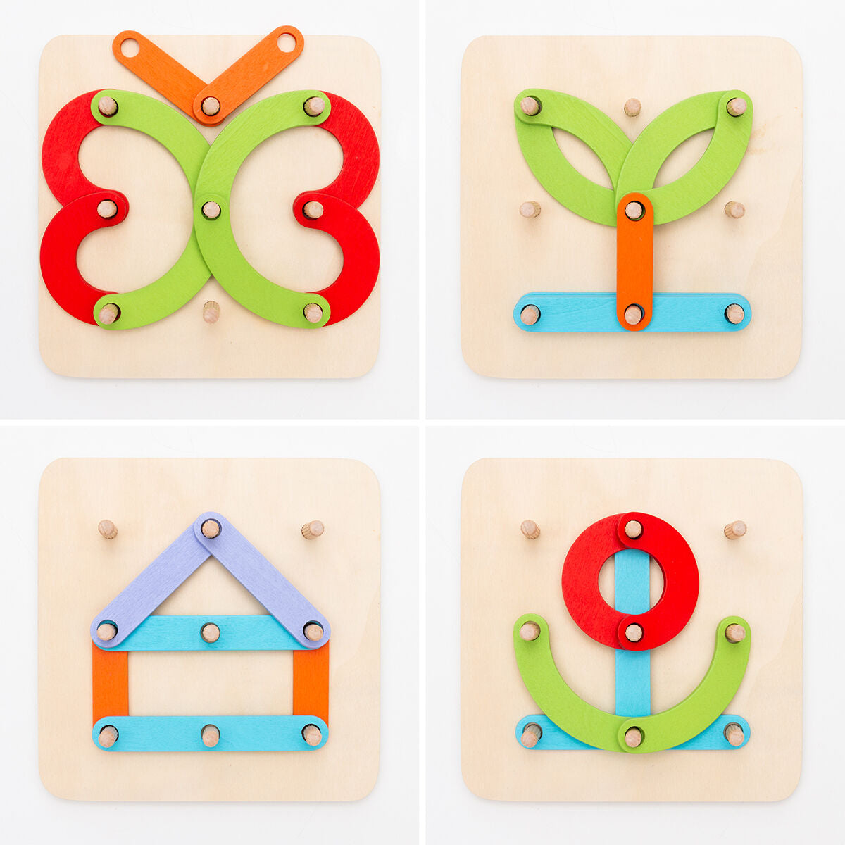 Holzspielzeug zum Zusammenbauen von Buchstaben und Zahlen Koogame InnovaGoods 27 Stücke