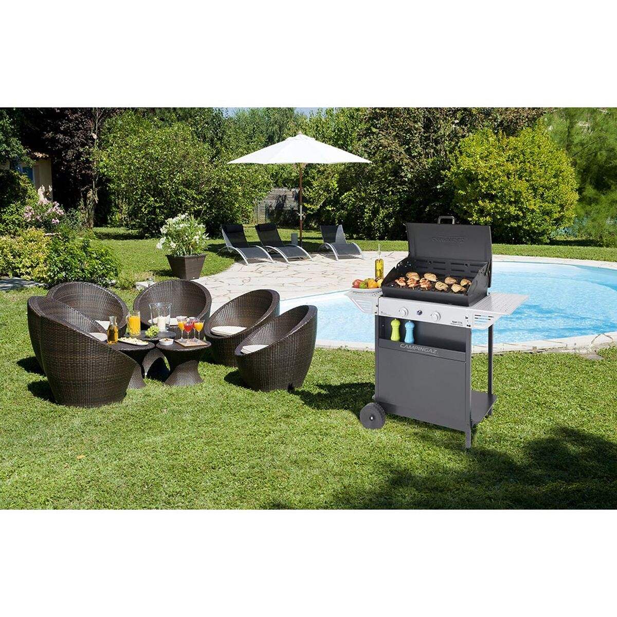 Barbecue à gaz Campingaz Xpert 200I Vario 7100 W Noir - Campingaz - Jardin D'Eyden - jardindeyden.fr