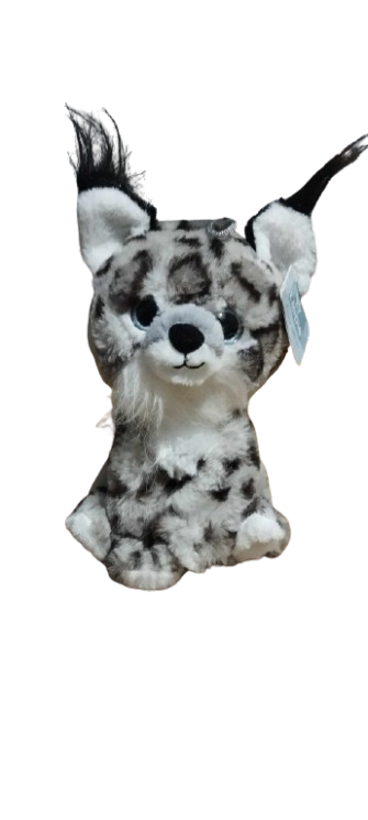 Peluche Lynx gris blanc Noir 22cm Creation Llopis