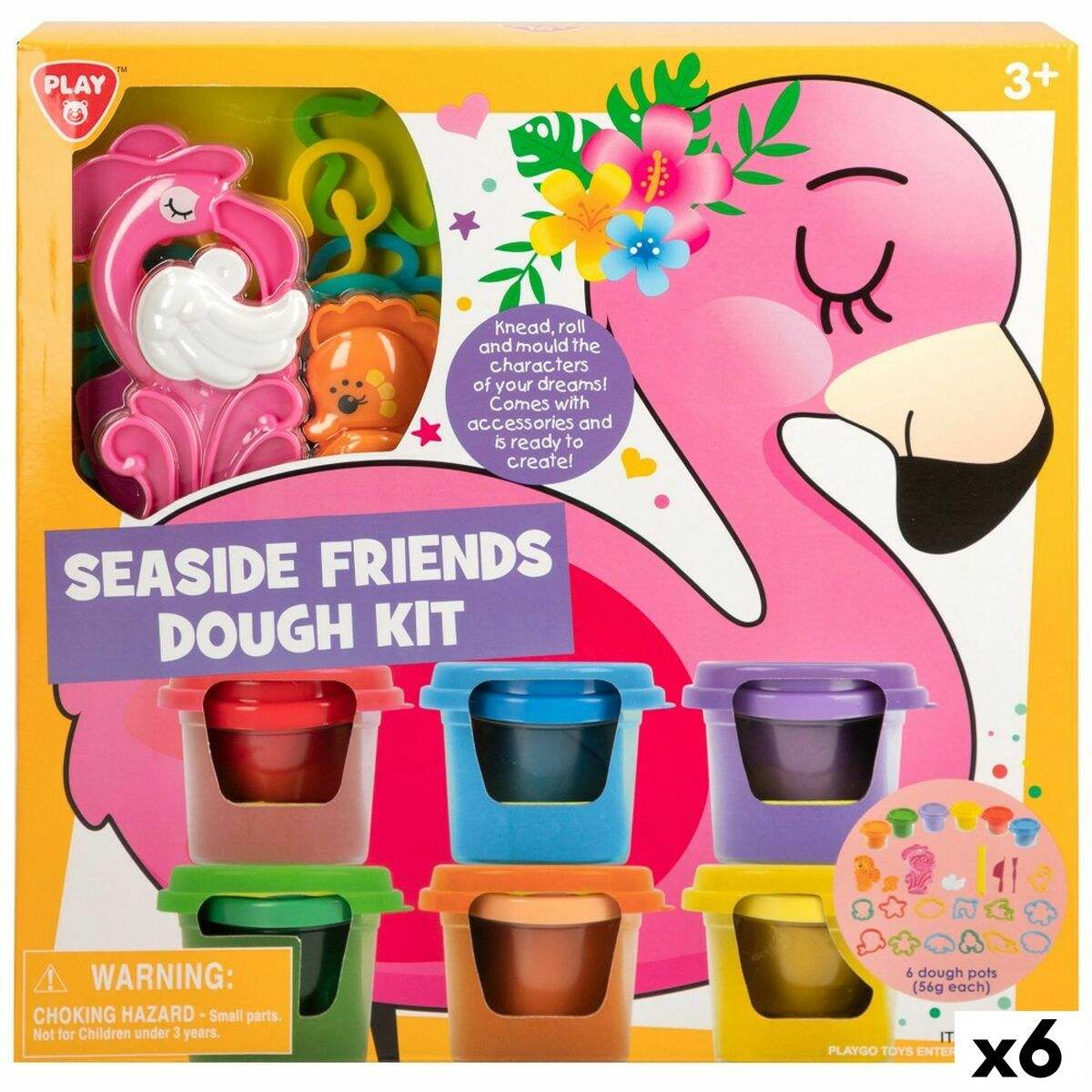 Pâte à modeler en argile PlayGo Seaside Friends (6 Unités) - PlayGo - Jardin D'Eyden - jardindeyden.fr