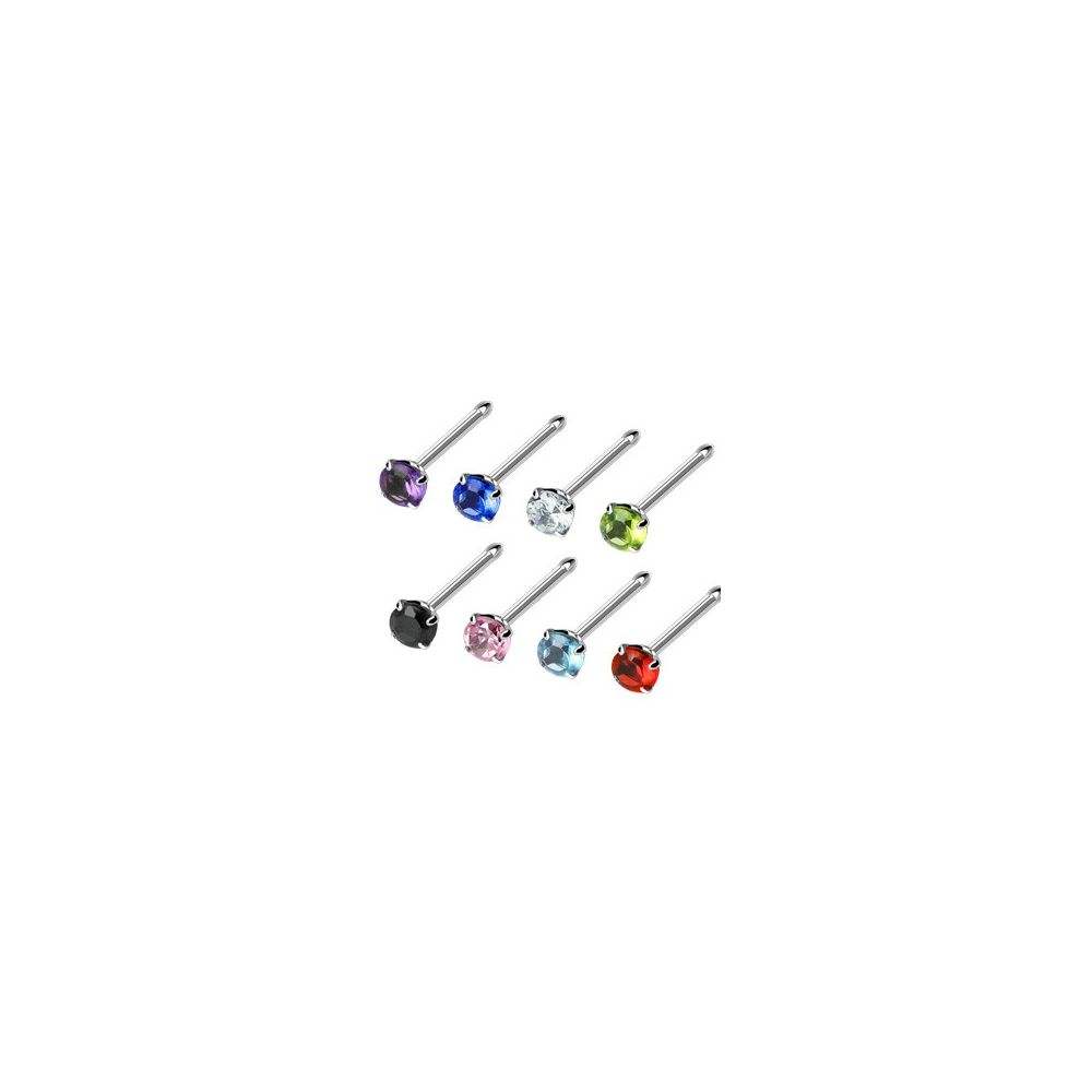 Piercing De Nez Fishtail Barre Droite Avec Stud Strass (Couleurs) - Jardin d'Eyden - Jardin D'Eyden - jardindeyden.fr