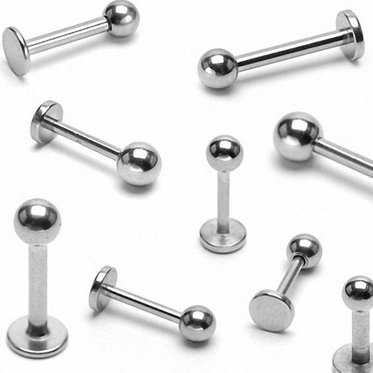 Piercing Labret Boule Acier Chirugical Gris - Jardin d'Eyden - Jardin D'Eyden - jardindeyden.fr