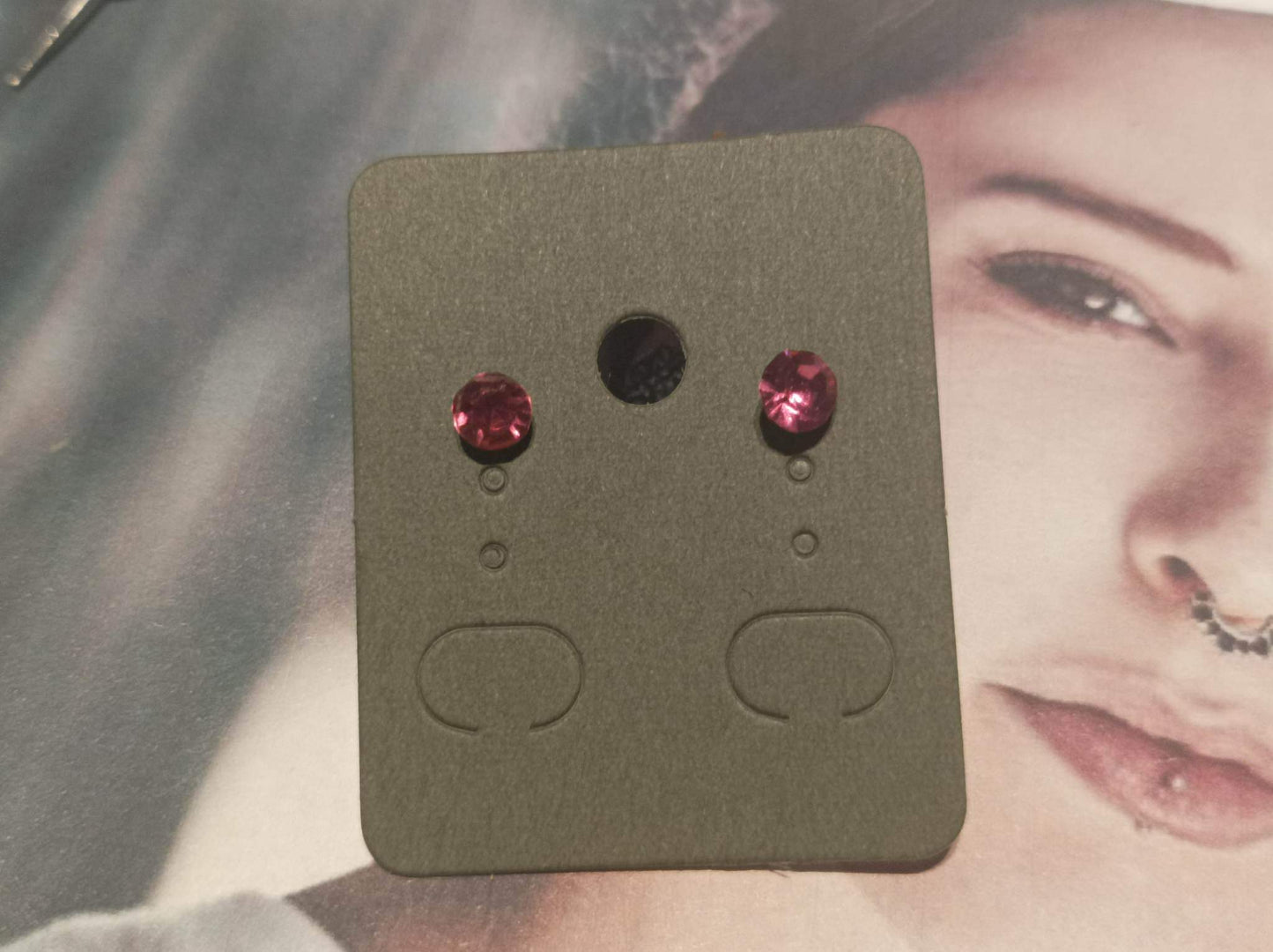 Piercing Oreille Rose Stud Quartz 2 Unités - Jardin d'Eyden - Jardin D'Eyden - jardindeyden.fr