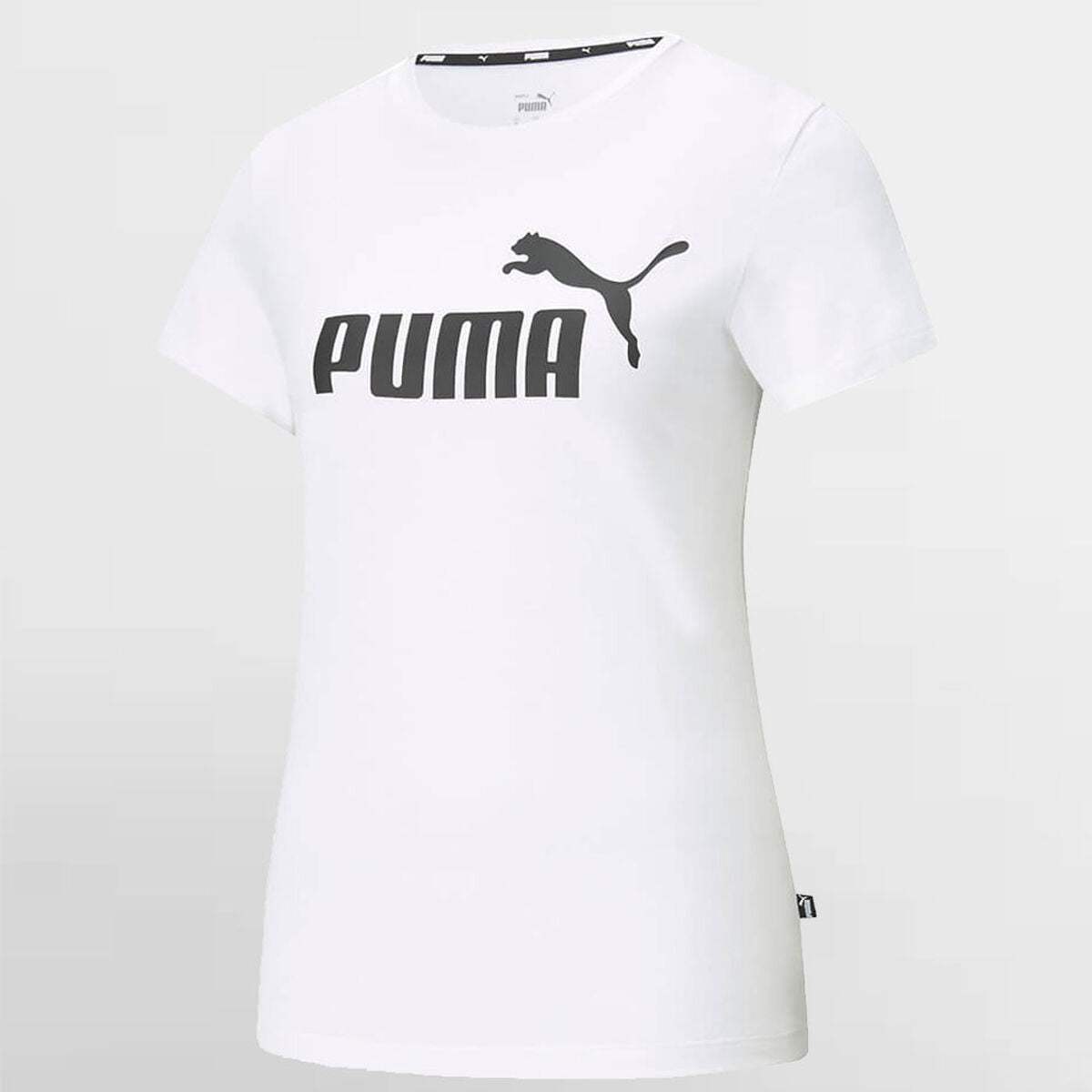 T-shirt à manches courtes femme Puma LOGO TEE 586774 02 Blanc - Puma - Jardin D'Eyden - jardindeyden.fr