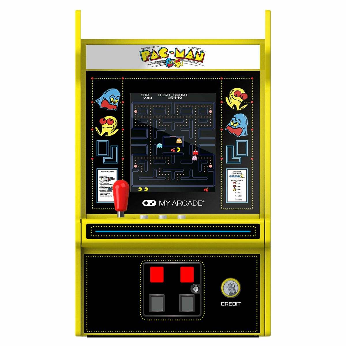 Console de Jeu Portable My Arcade Micro Player PRO - Pac-Man Retro Games Jaune - My Arcade - Jardin D'Eyden - jardindeyden.fr