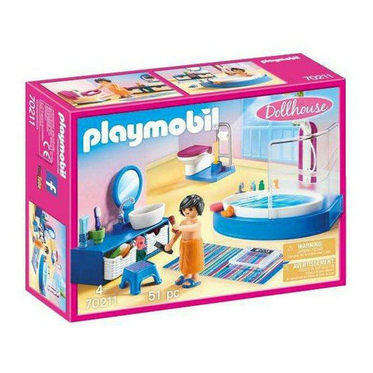 Dollhouse Bathroom Playmobil 70211 Salles de bains (51 pcs) - Playmobil - Jardin D'Eyden - jardindeyden.fr