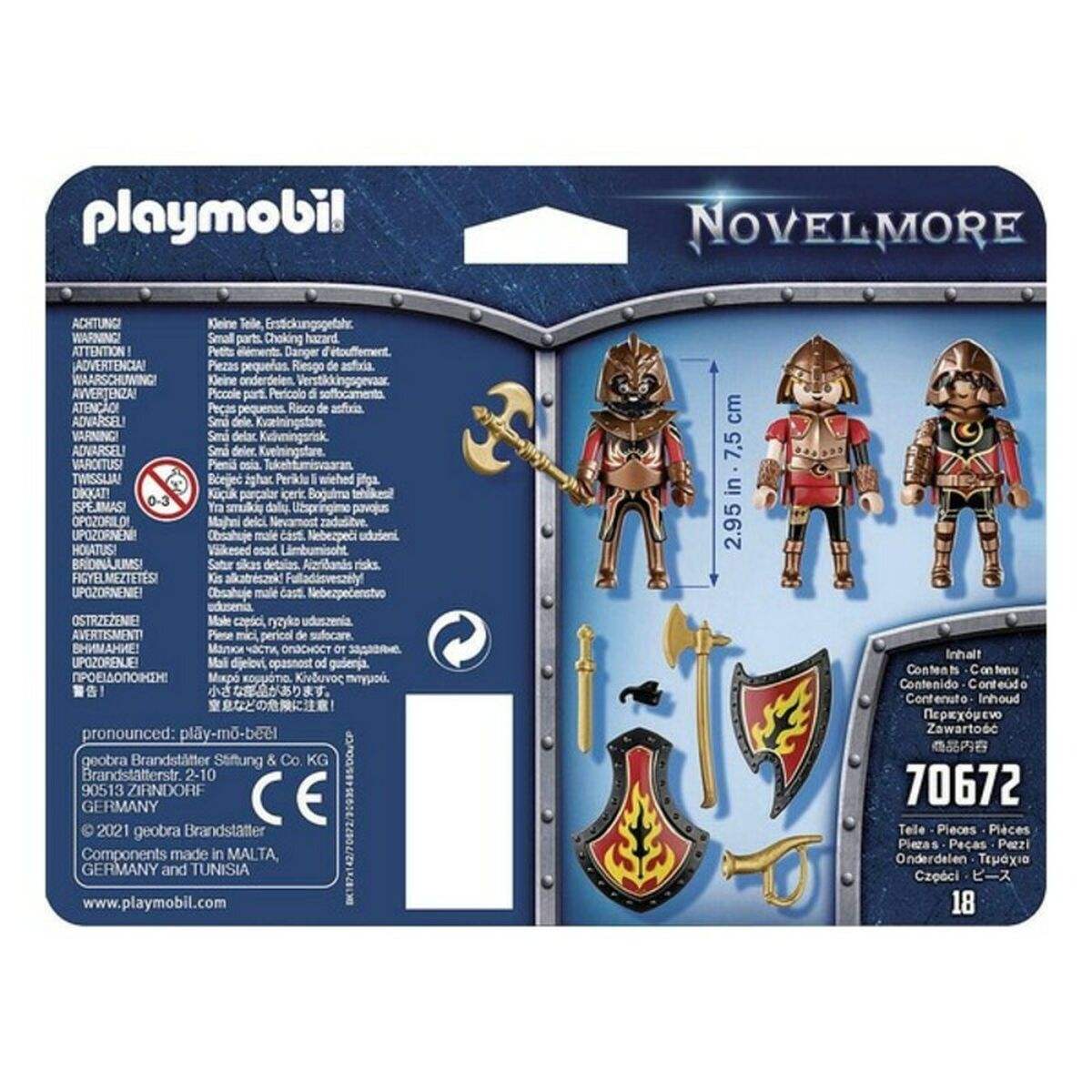 Ensemble de Figurines Novelmore Fire Knigths Playmobil 70672 (18 pcs) - Playmobil - Jardin D'Eyden - jardindeyden.fr