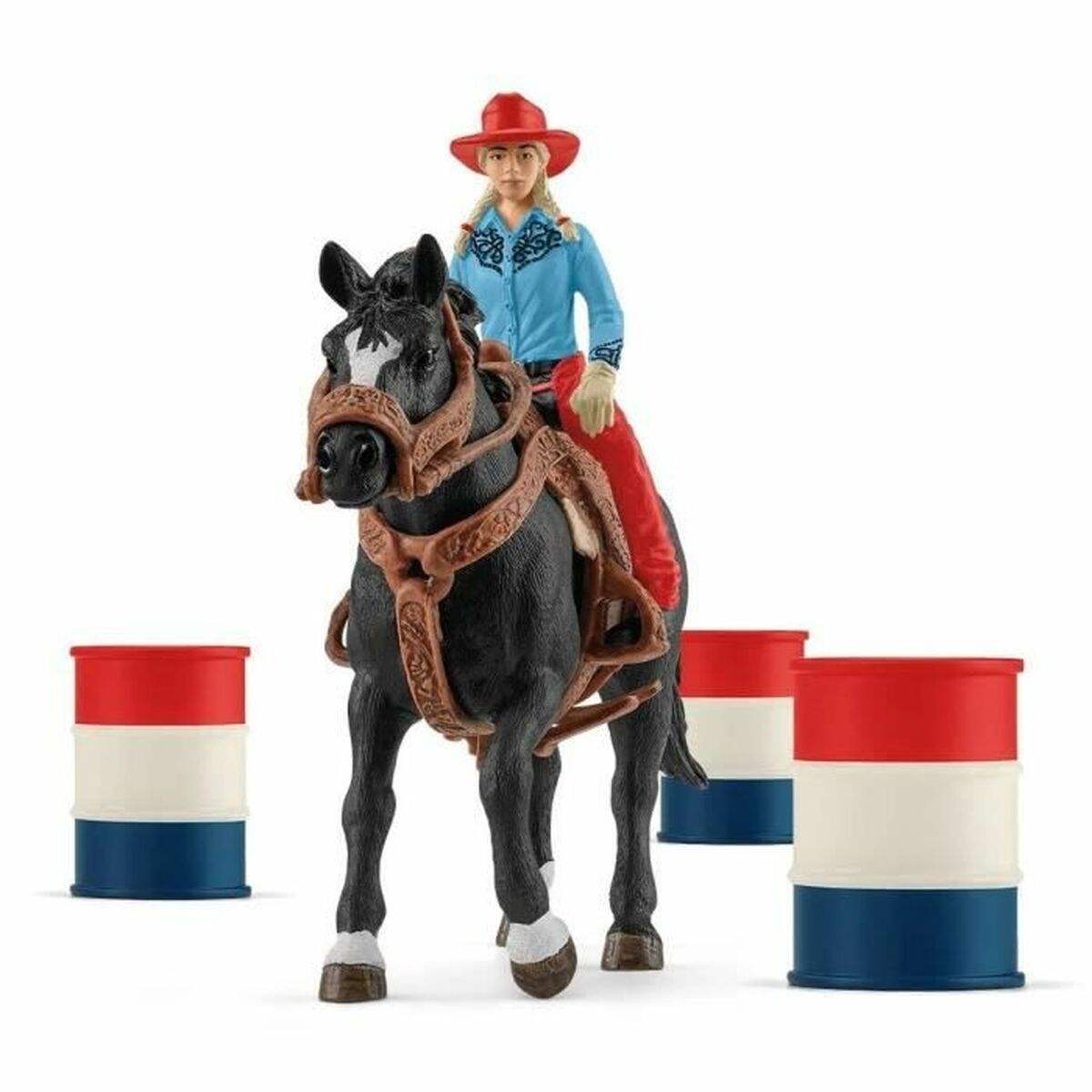 Poupée Schleich Cowgirl Barrel Racing Fun - Schleich - Jardin D'Eyden - jardindeyden.fr