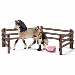 Playset Schleich Andalusian horses care kit Plastique - Schleich - Jardin D'Eyden - jardindeyden.fr