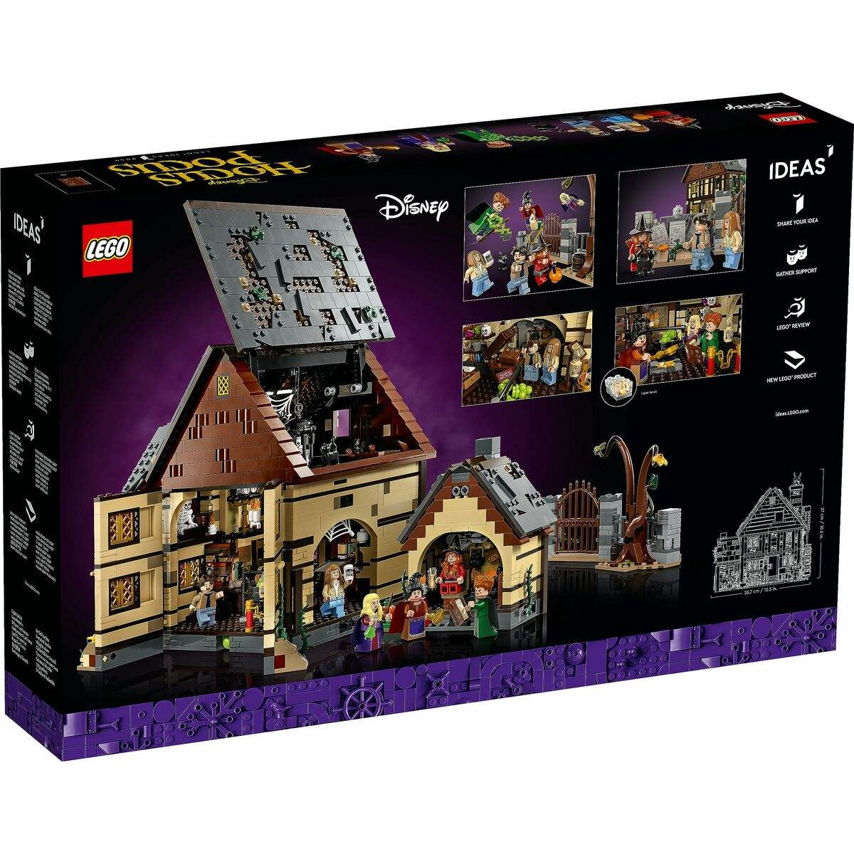 Playset Lego Disney Hocus Pocus - Sanderson Sisters' Cottage 21341 2316 Pièces - Lego - Jardin D'Eyden - jardindeyden.fr